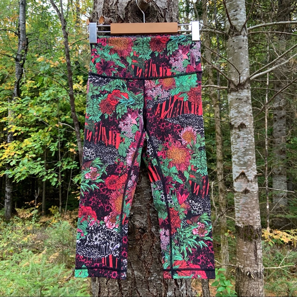 Lululemon High Rise Wunder Under Zen Garden Multi 1/2 Tight 17" Leggings